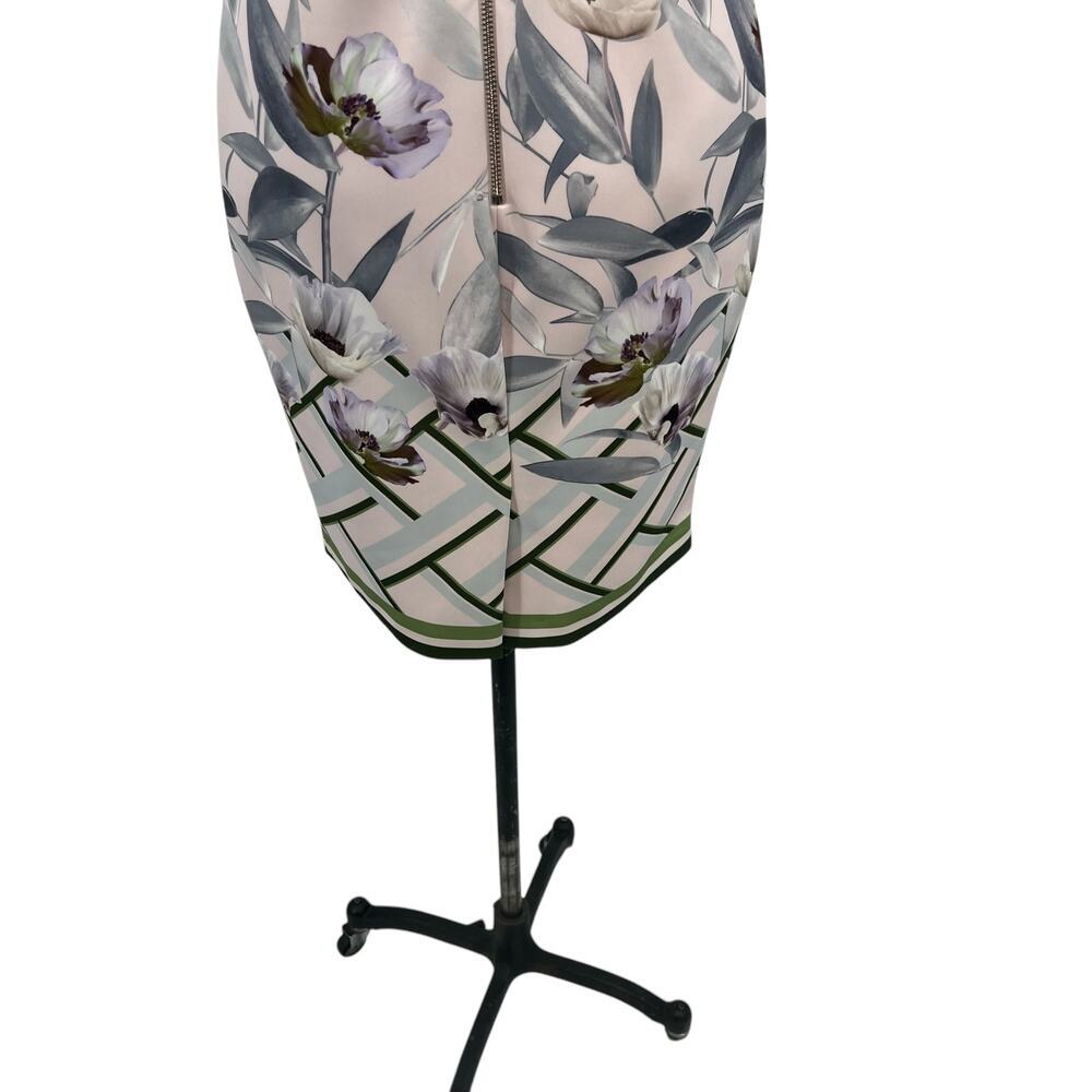 Ted Baker Haliey‎ Everglade Dress Pale Pink Floral Print Size 2 US 6 - Picture 13 of 15